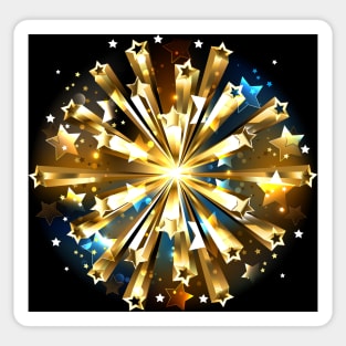 Ball of Gold Stars Sticker